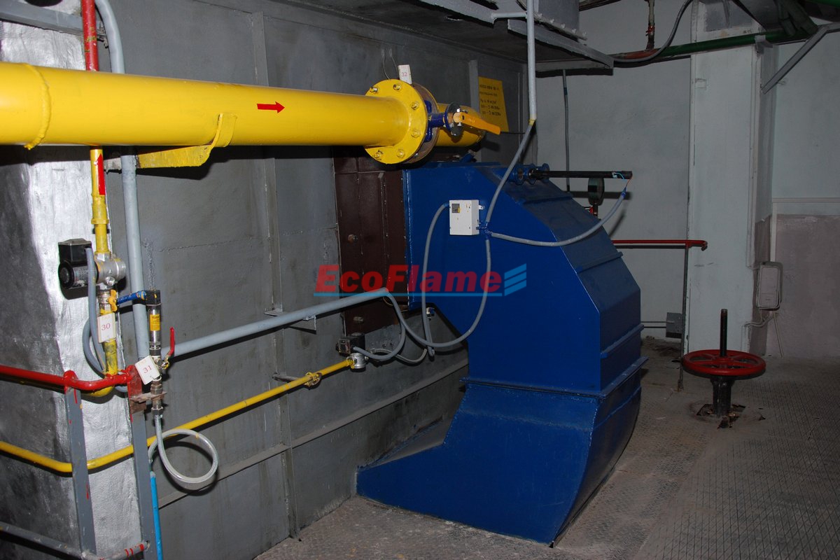 Високоефективний газовий пальник МДП-2000-Г на котлі КВГМ-20